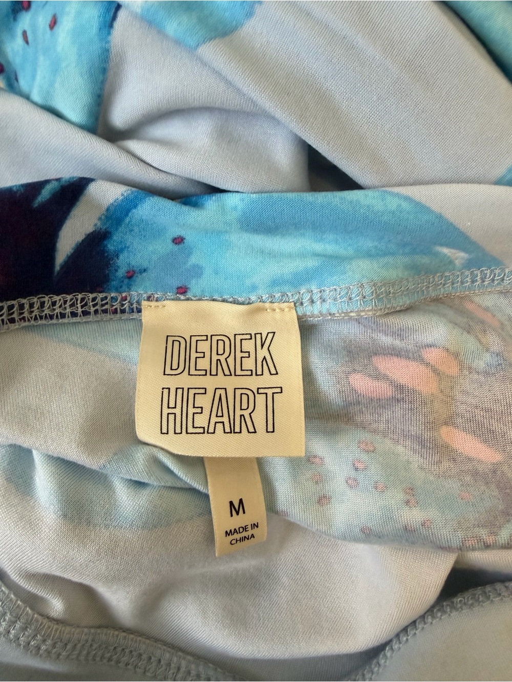 Derek Heart Light Blue Maxi Skirt with Blue Floral Print - Picture 3 of 3